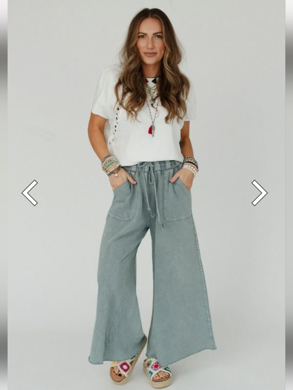 Three Bird Nest Relaxing Robin Wideleg Pants, Teal, Size XL